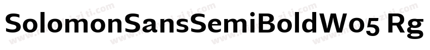 SolomonSansSemiBoldW05 Rg Regular字体转换